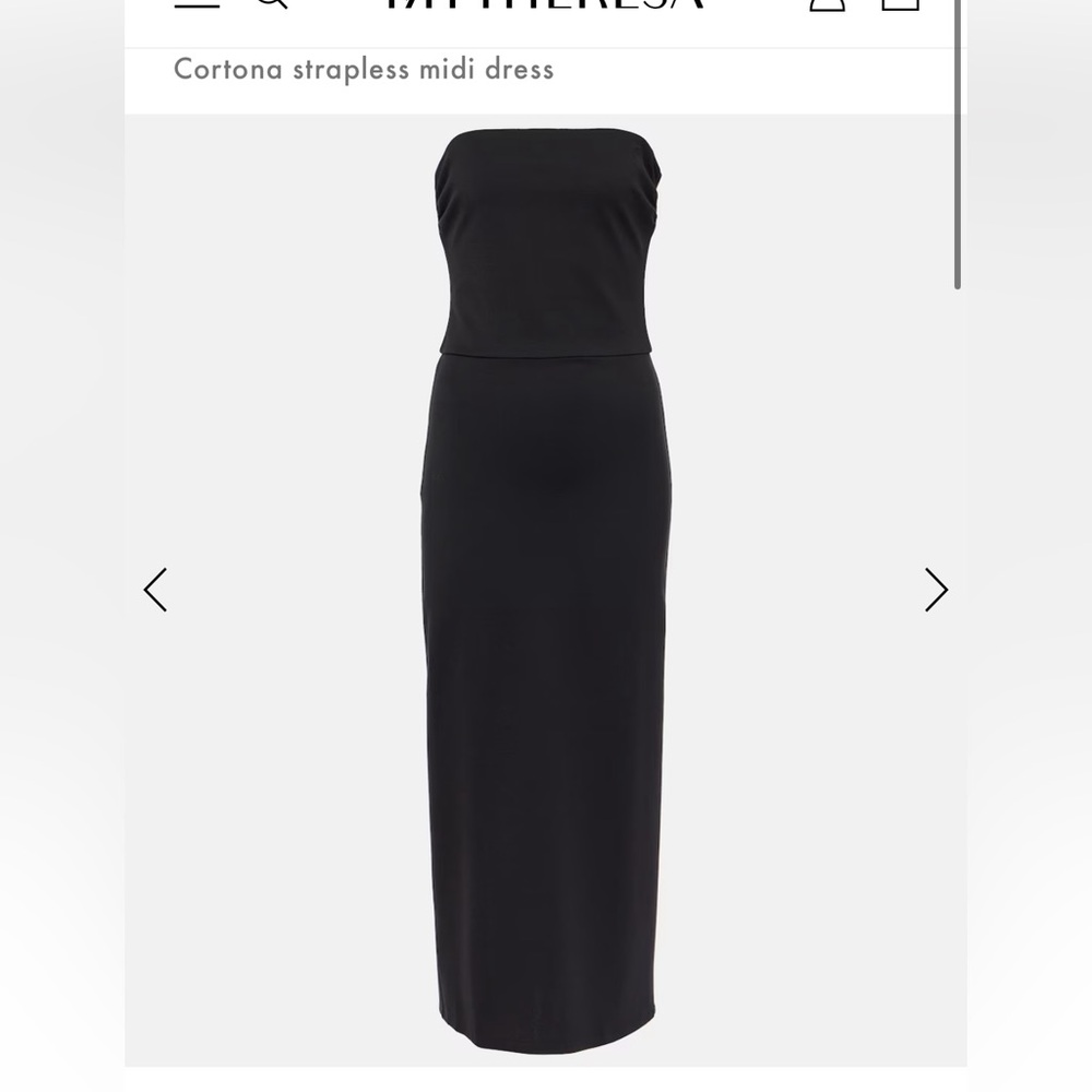 Staud Midi Cortons Strapless Dress